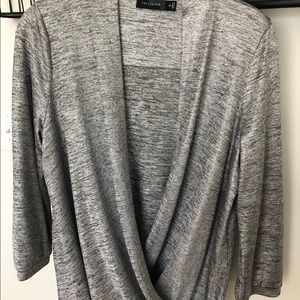 Silver Wrap Top